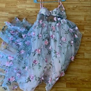 Sheer floral dress